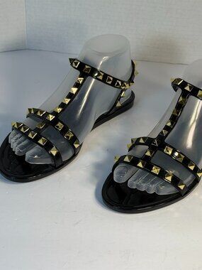 Women's size 6 Black & Gold sandals